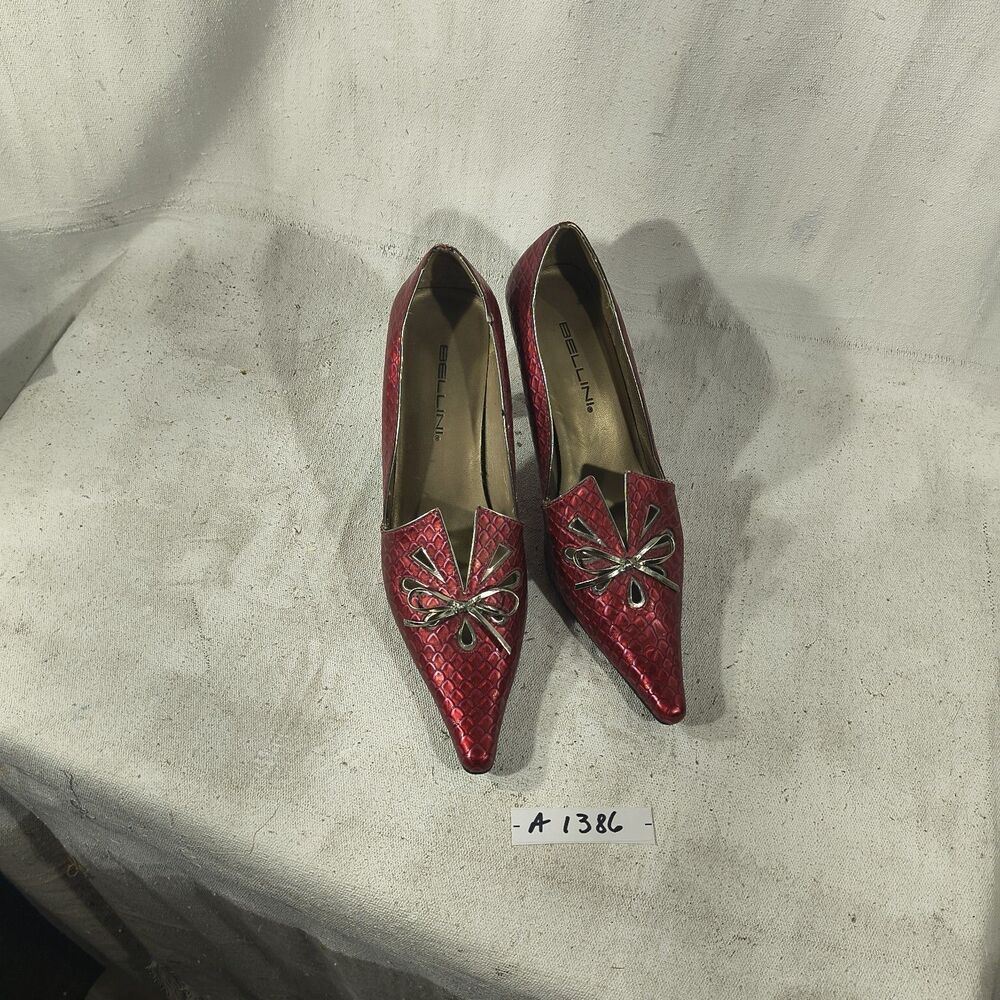 Bellini Women's Size 8.5 Burgandy 3" Heel Pumps